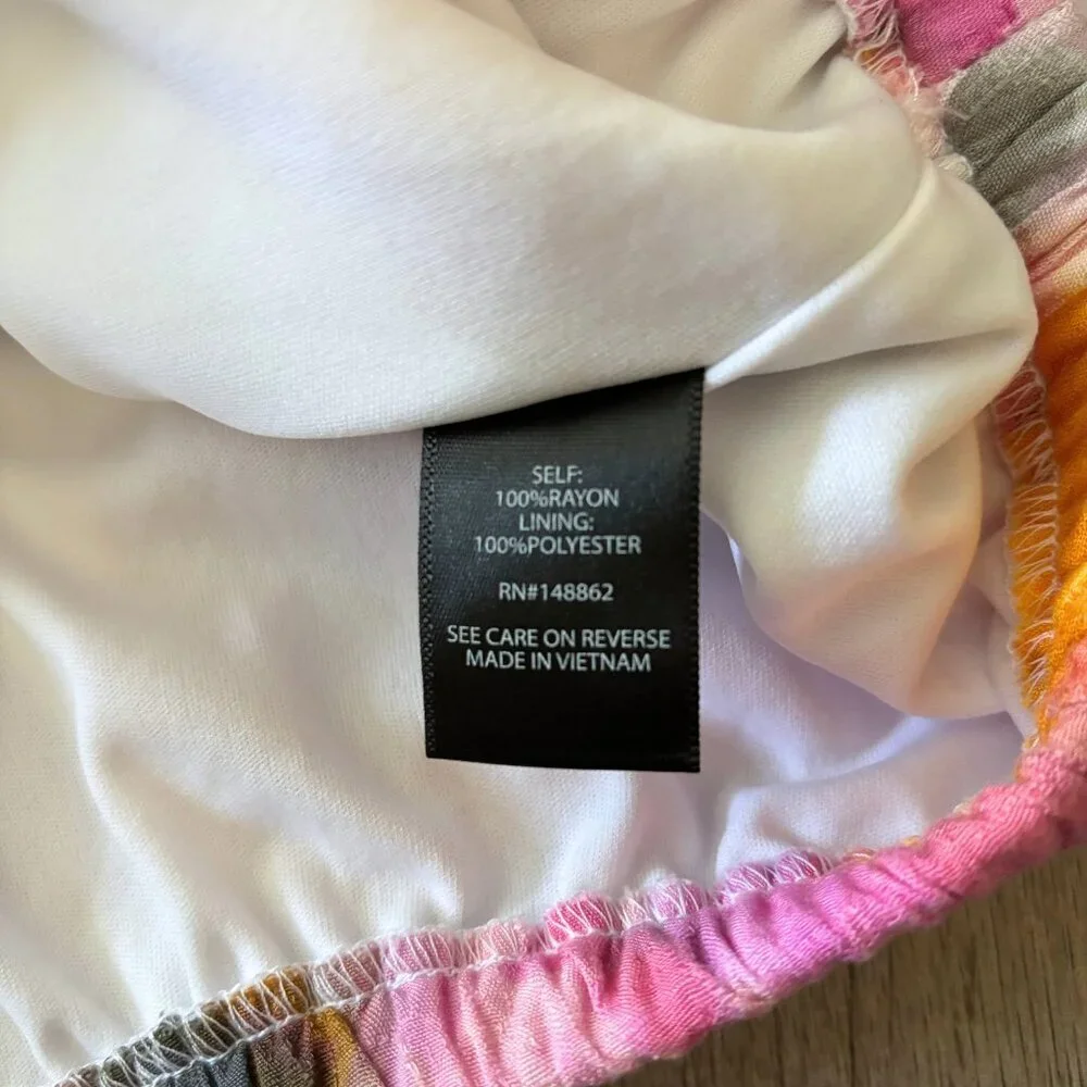 Torrid Multi Watercolor Tie-Dye Off-Shoulder Ruffled Neckline Top Size 2X Boho - Picture 4 of 11